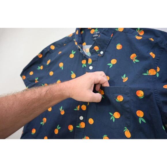 J Crew Flex Wash Dress Shirt Slim Fit Button Up Short Sleeve Mens Sz Large - Picture 6 of 9